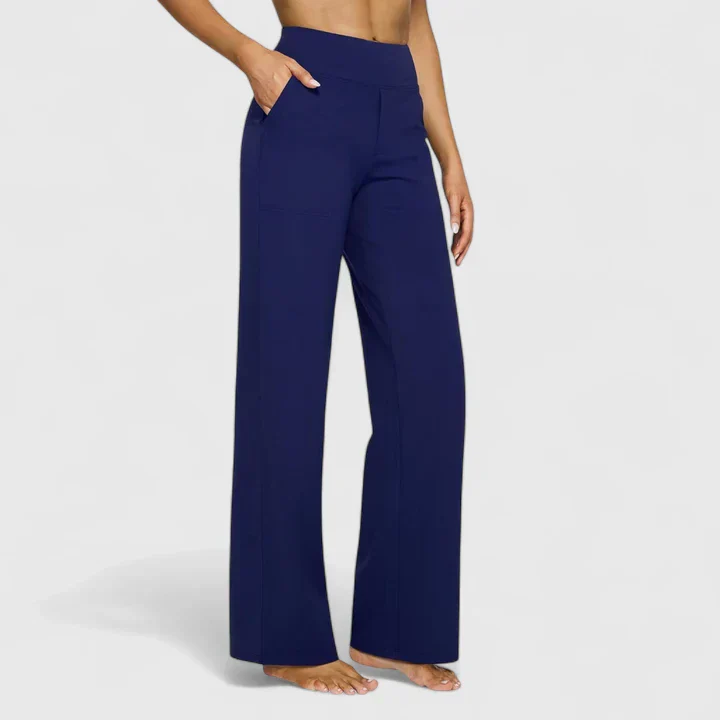 Pantalon Femme Taille Haute à Jambe Droite – Coupe Décontractée Confortable - Image 9