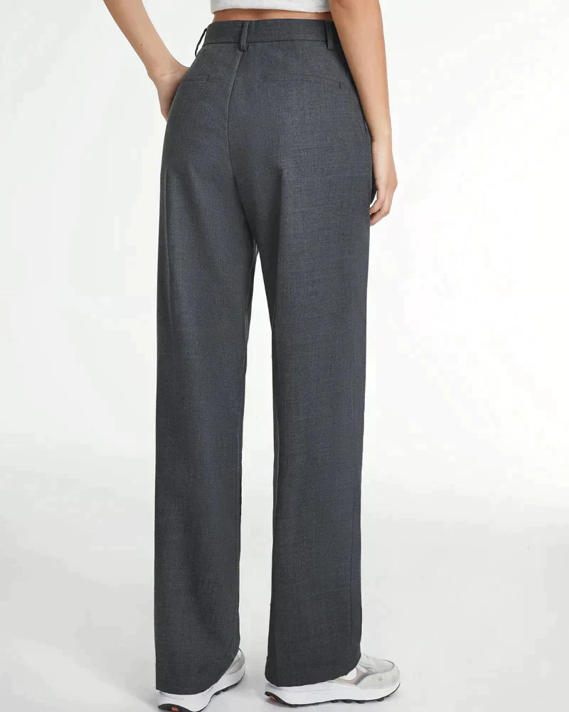 Pantalon Femme Taille Haute à Jambes Larges – Coupe Décontractée et Élégante - Image 13