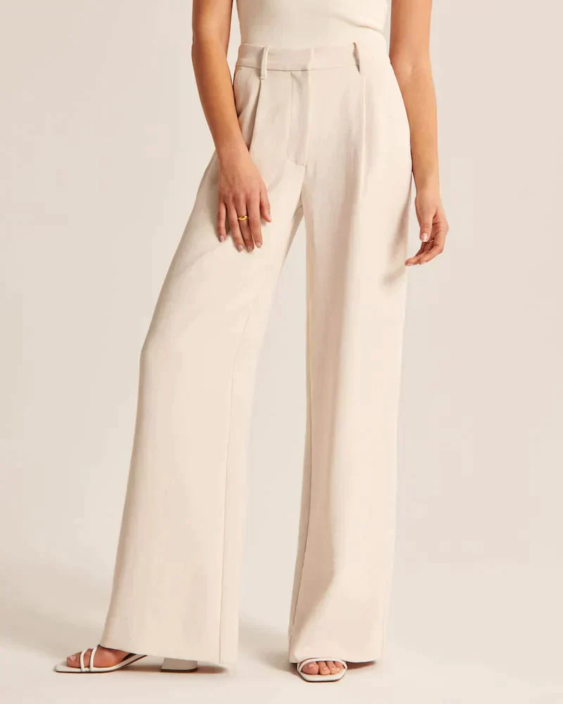 Pantalon Femme Taille Haute à Jambes Larges – Coupe Décontractée et Élégante - Image 16