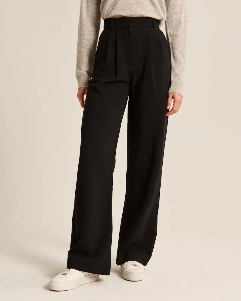 Pantalon Femme Taille Haute à Jambes Larges – Coupe Décontractée et Élégante - Image 3