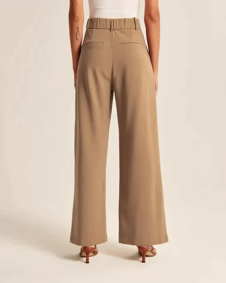 Pantalon Femme Taille Haute à Jambes Larges – Coupe Décontractée et Élégante - Image 7