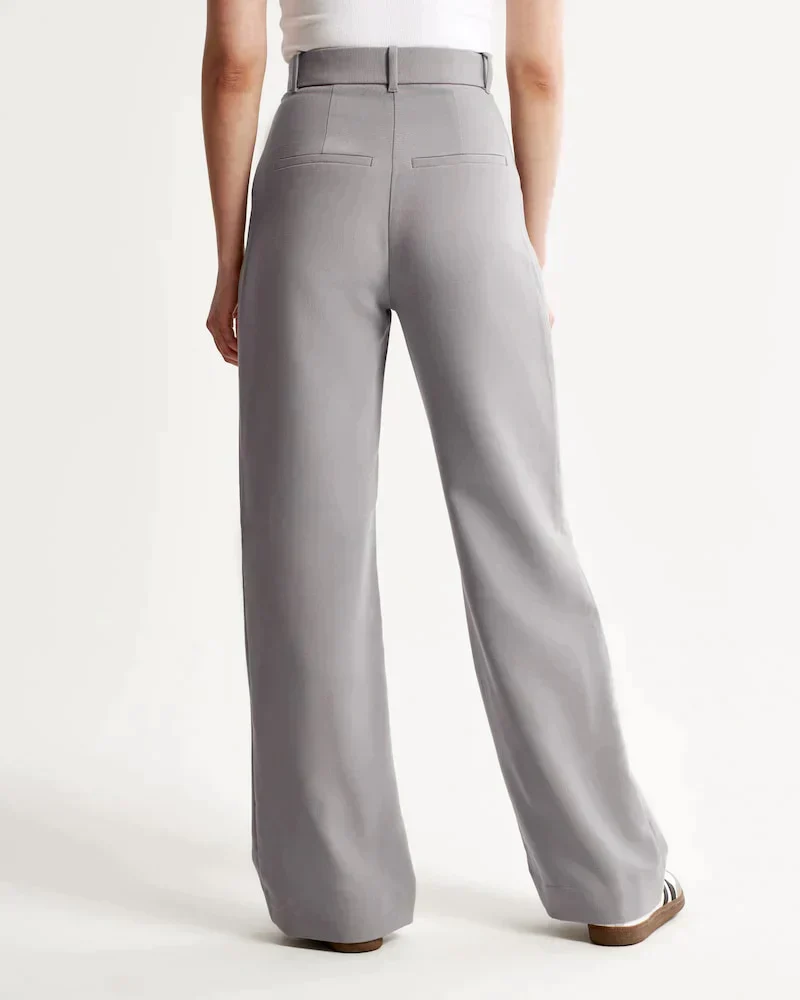 Pantalon Femme Taille Haute à Jambes Larges – Coupe Décontractée et Élégante - Image 9