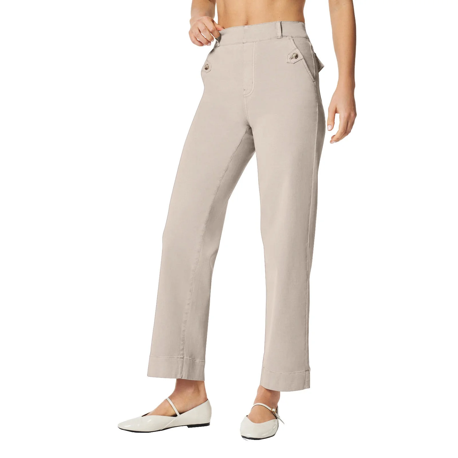 Pantalon Femme Taille Haute à Jambes Larges – Coupe Élégante et Confortable - Image 6