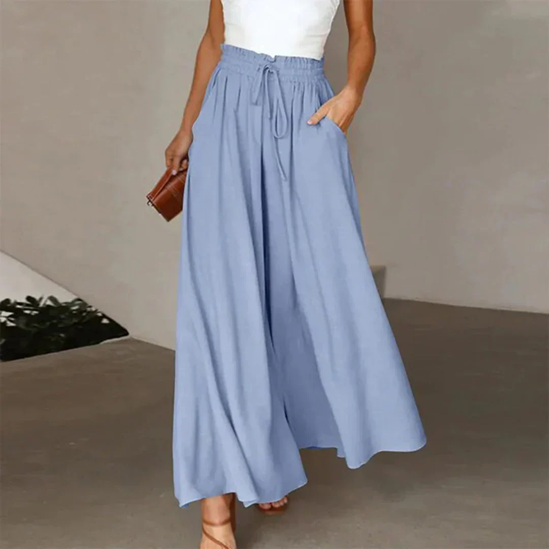 Pantalon Femme Taille Haute à Jambes Larges – Coupe Longue Élégante - Image 4