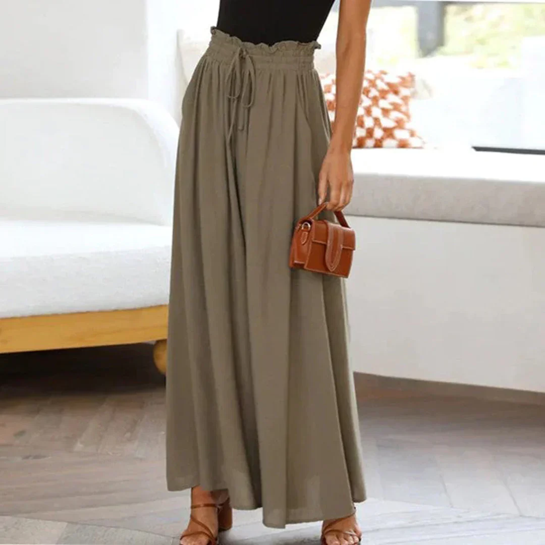 Pantalon Femme Taille Haute à Jambes Larges – Coupe Longue Élégante - Image 5