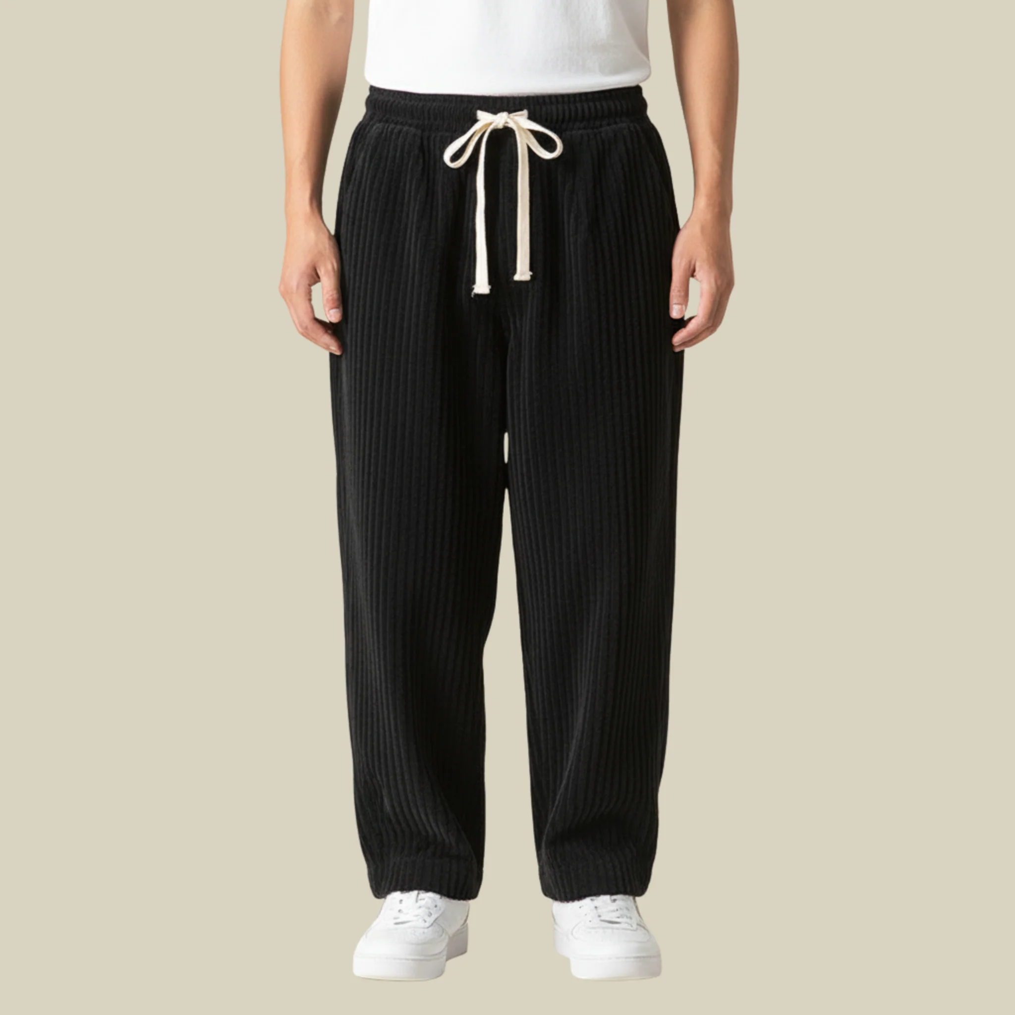 Pantalon Homme en Velours Côtelé Confortable – Taille Élastique avec Poches - Image 13