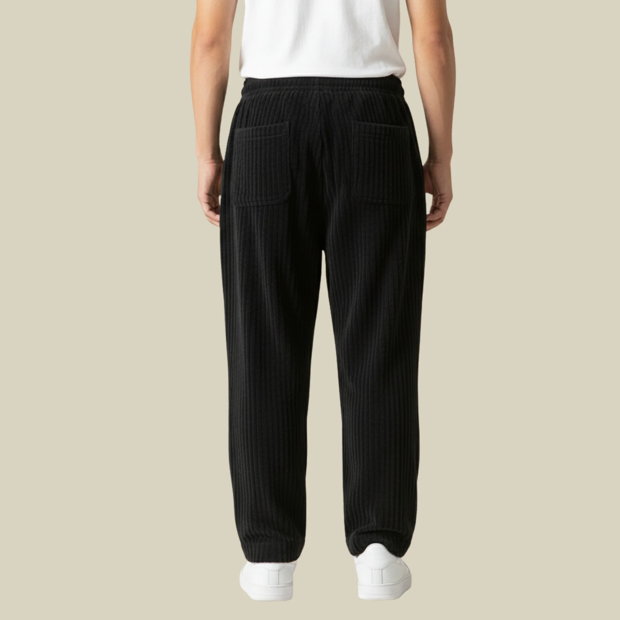 Pantalon Homme en Velours Côtelé Confortable – Taille Élastique avec Poches - Image 14