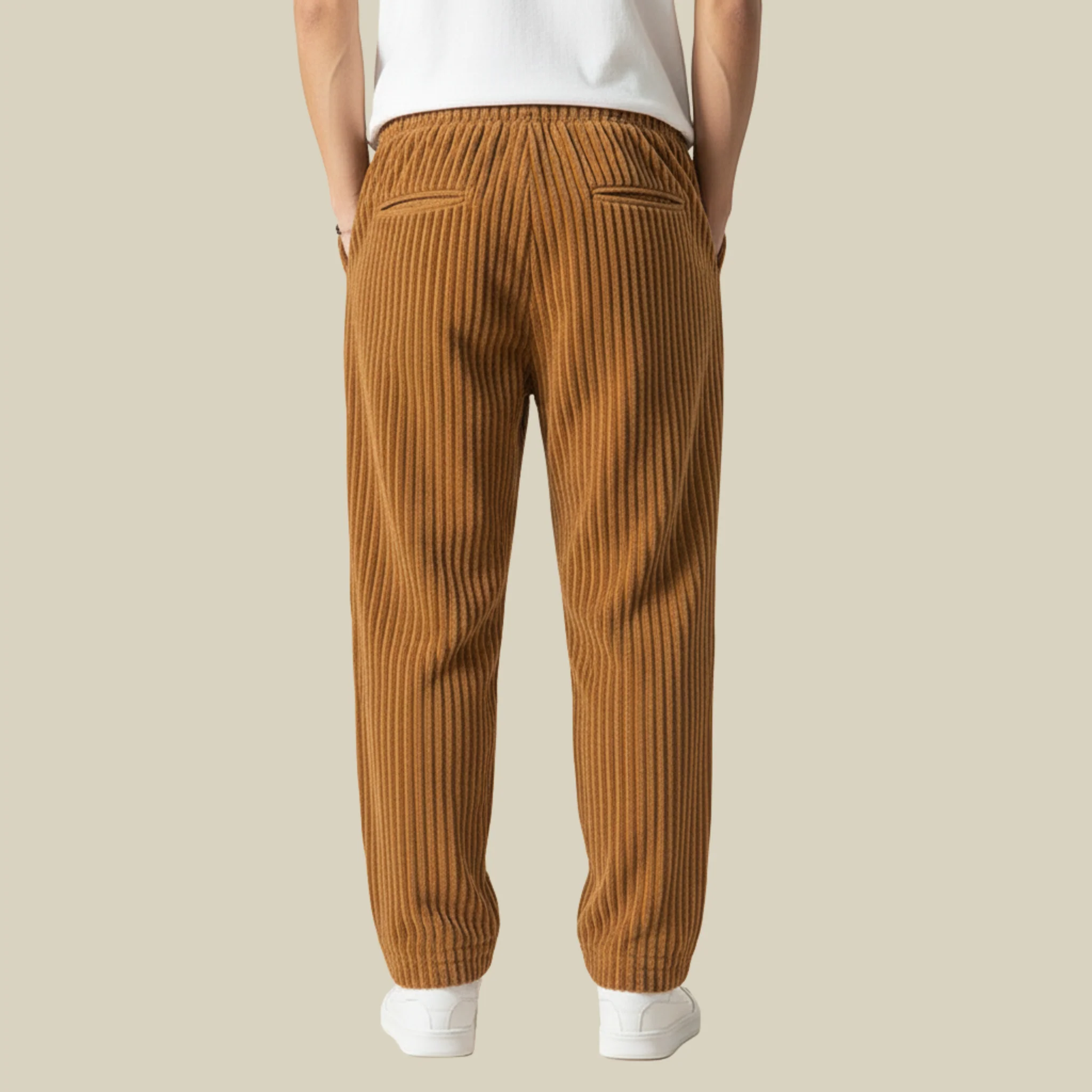Pantalon Homme en Velours Côtelé Confortable – Taille Élastique avec Poches - Image 15