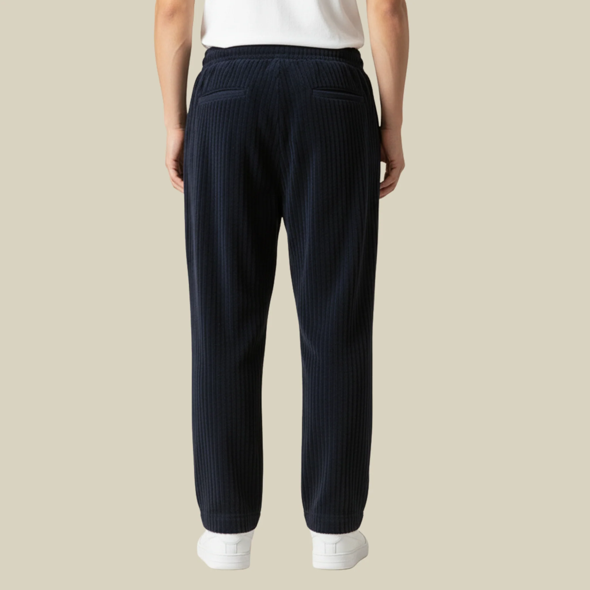 Pantalon Homme en Velours Côtelé Confortable – Taille Élastique avec Poches - Image 16