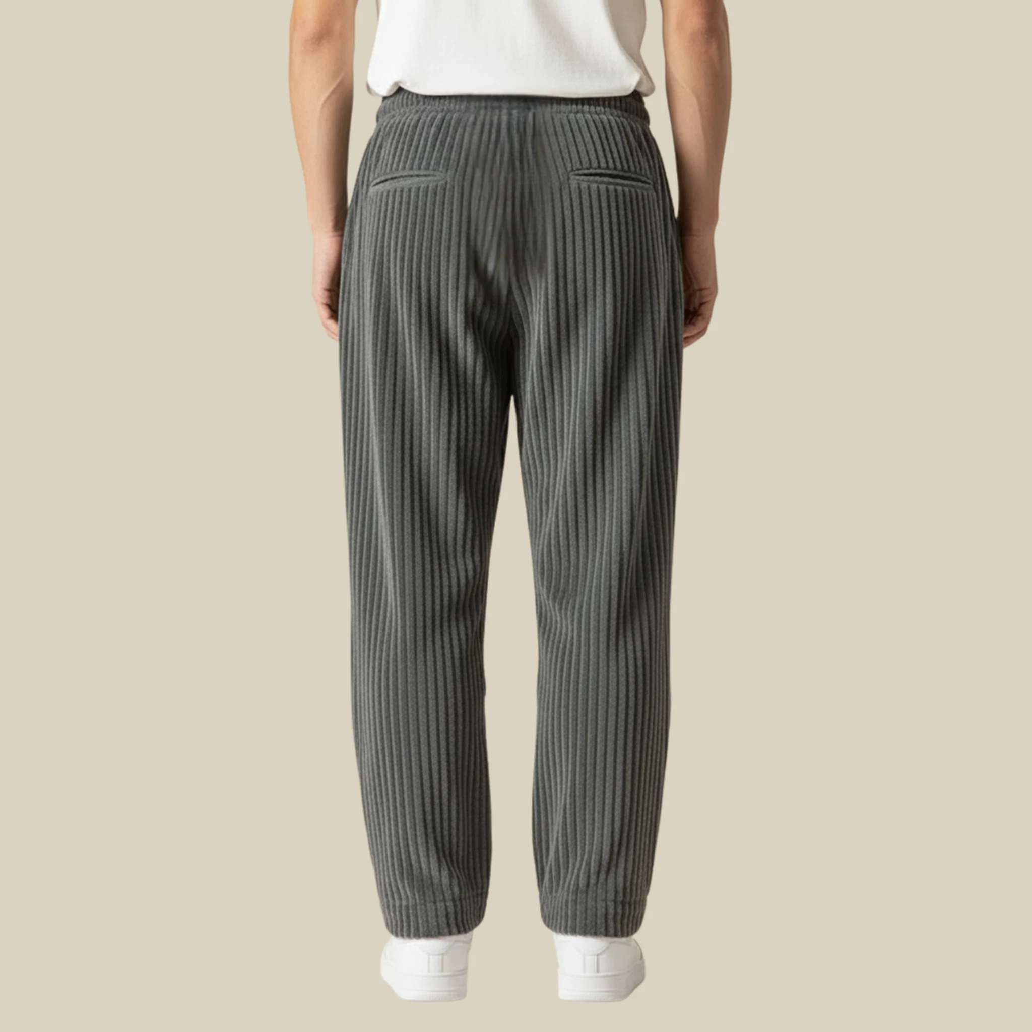 Pantalon Homme en Velours Côtelé Confortable – Taille Élastique avec Poches - Image 18