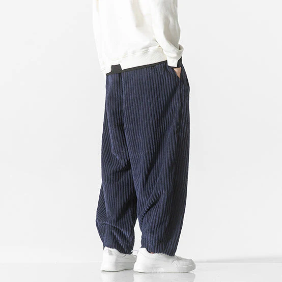Pantalon Homme en Velours Côtelé Confortable – Taille Élastique avec Poches - Image 2