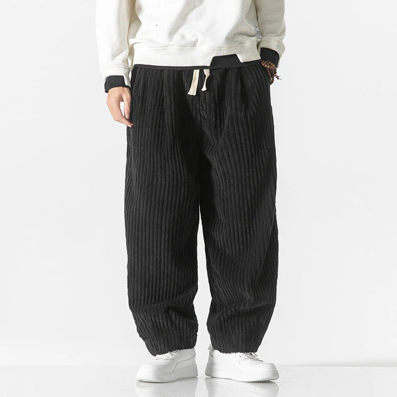 Pantalon Homme en Velours Côtelé Confortable – Taille Élastique avec Poches - Image 4