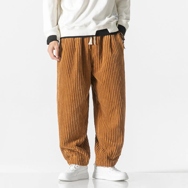 Pantalon Homme en Velours Côtelé Confortable – Taille Élastique avec Poches - Image 5