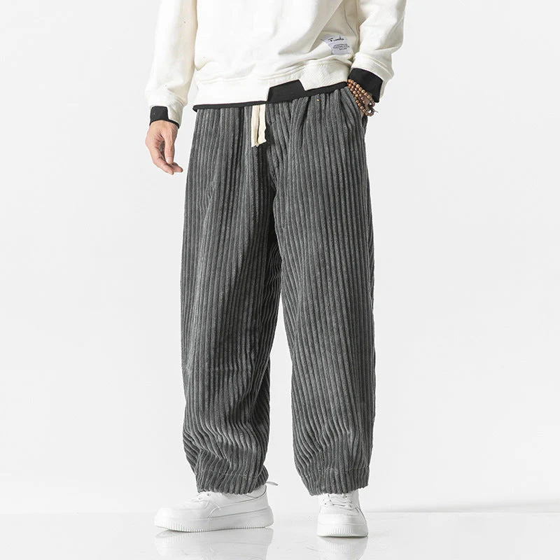 Pantalon Homme en Velours Côtelé Confortable – Taille Élastique avec Poches - Image 6