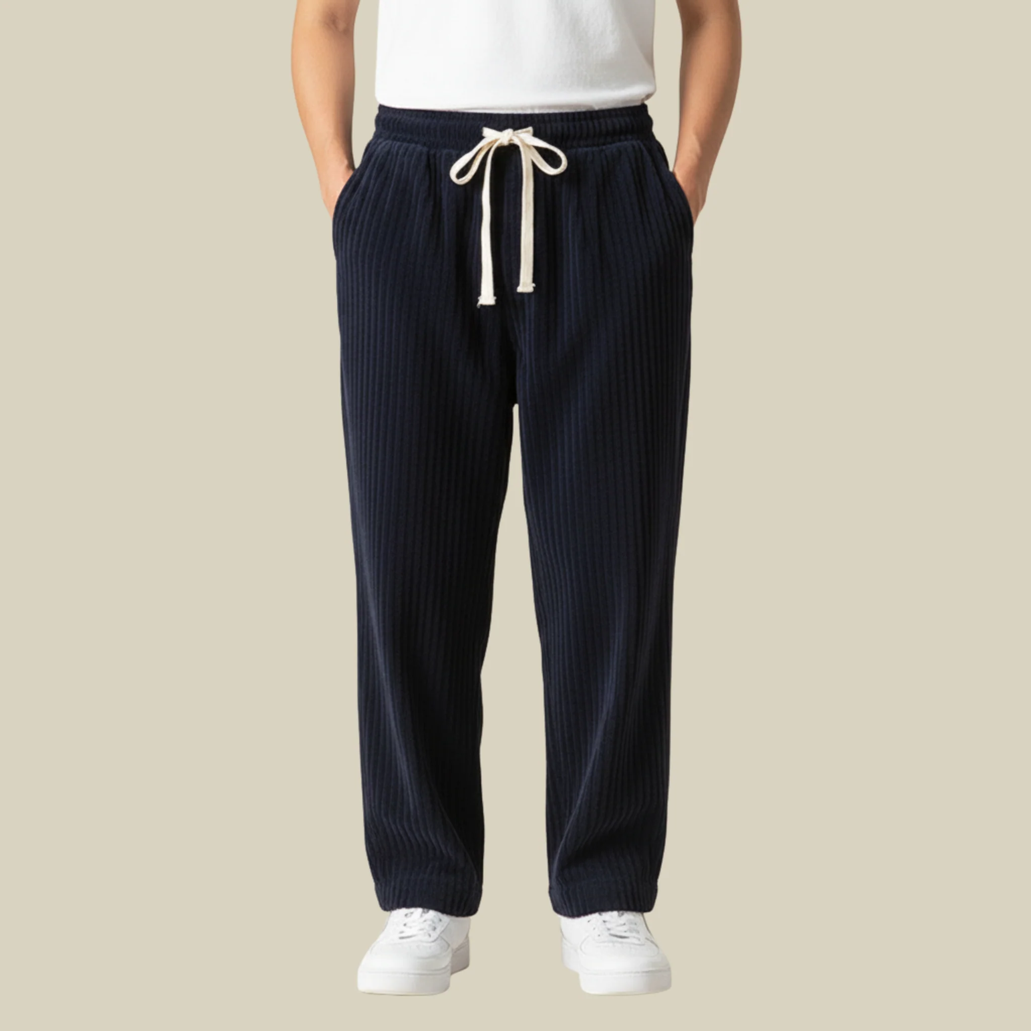 Pantalon Homme en Velours Côtelé Confortable – Taille Élastique avec Poches - Image 9