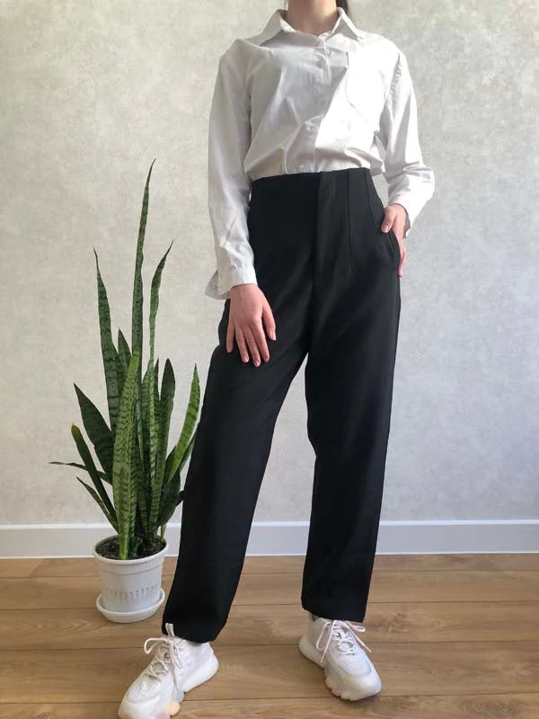 Pantalon taille haute élégant – Coupe droite et confortable - Image 2