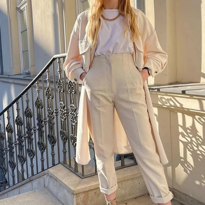 Pantalon taille haute élégant – Coupe droite et confortable - Image 3