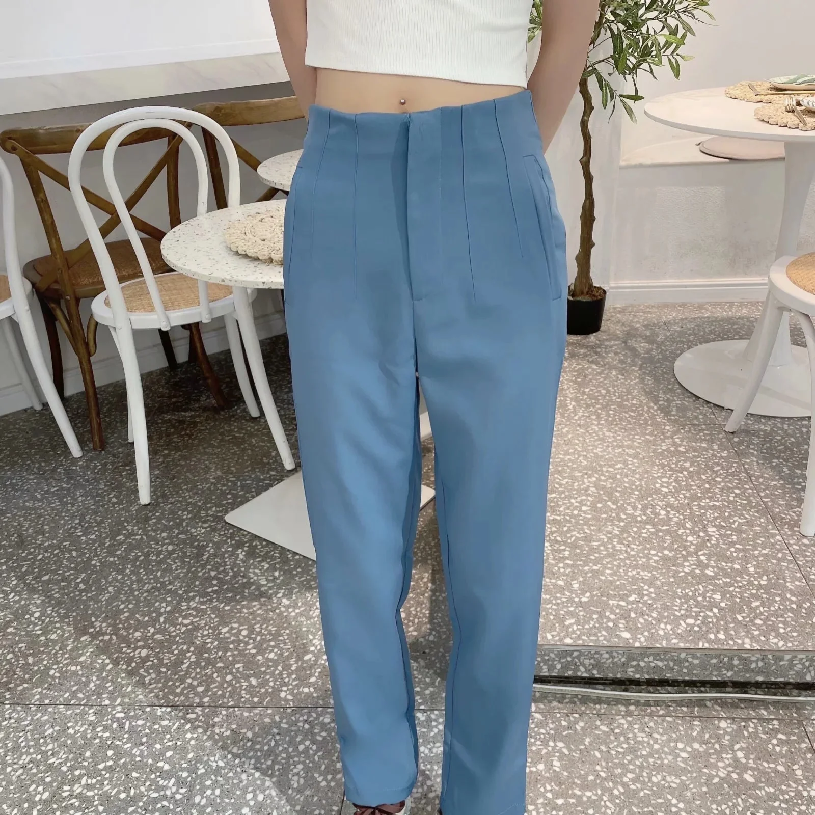 Pantalon taille haute élégant – Coupe droite et confortable - Image 4