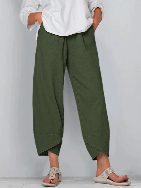 Pantalon trois-quarts décontracté pour femme – Pantalon d'été ample - Image 2