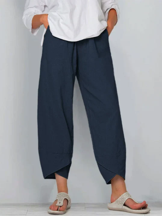 Pantalon trois-quarts décontracté pour femme – Pantalon d'été ample - Image 3