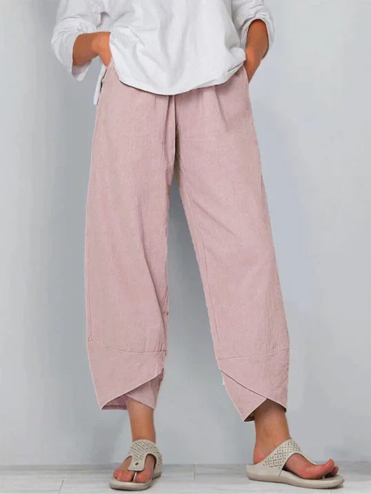 Pantalon trois-quarts décontracté pour femme – Pantalon d'été ample - Image 6
