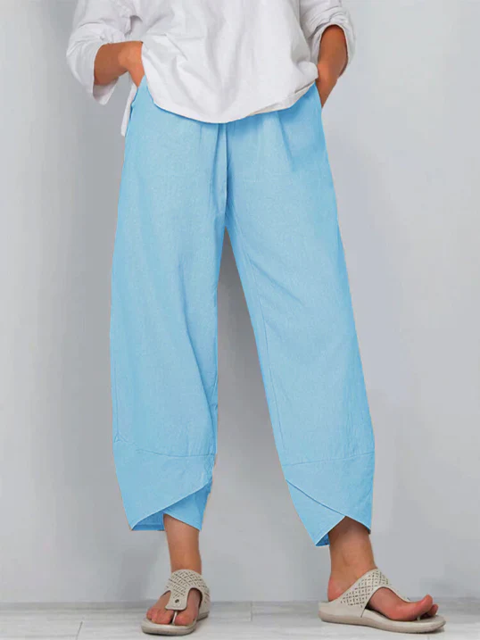 Pantalon trois-quarts décontracté pour femme – Pantalon d'été ample - Image 7