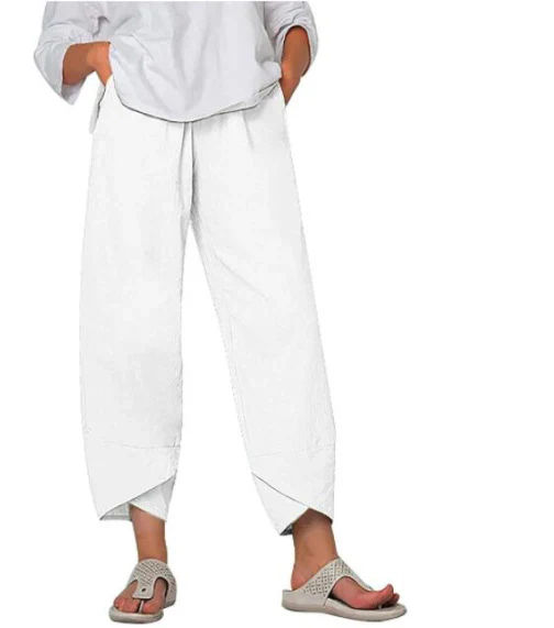 Pantalon trois-quarts décontracté pour femme – Pantalon d'été ample - Image 8