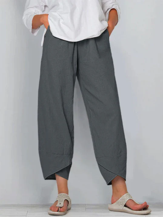 Pantalon trois-quarts décontracté pour femme – Pantalon d'été ample - Image 9