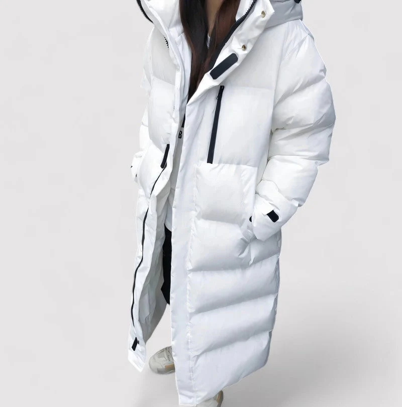 Parka Femme Noire à Capuche – Veste Longue Imperméable d’Hiver - Image 5
