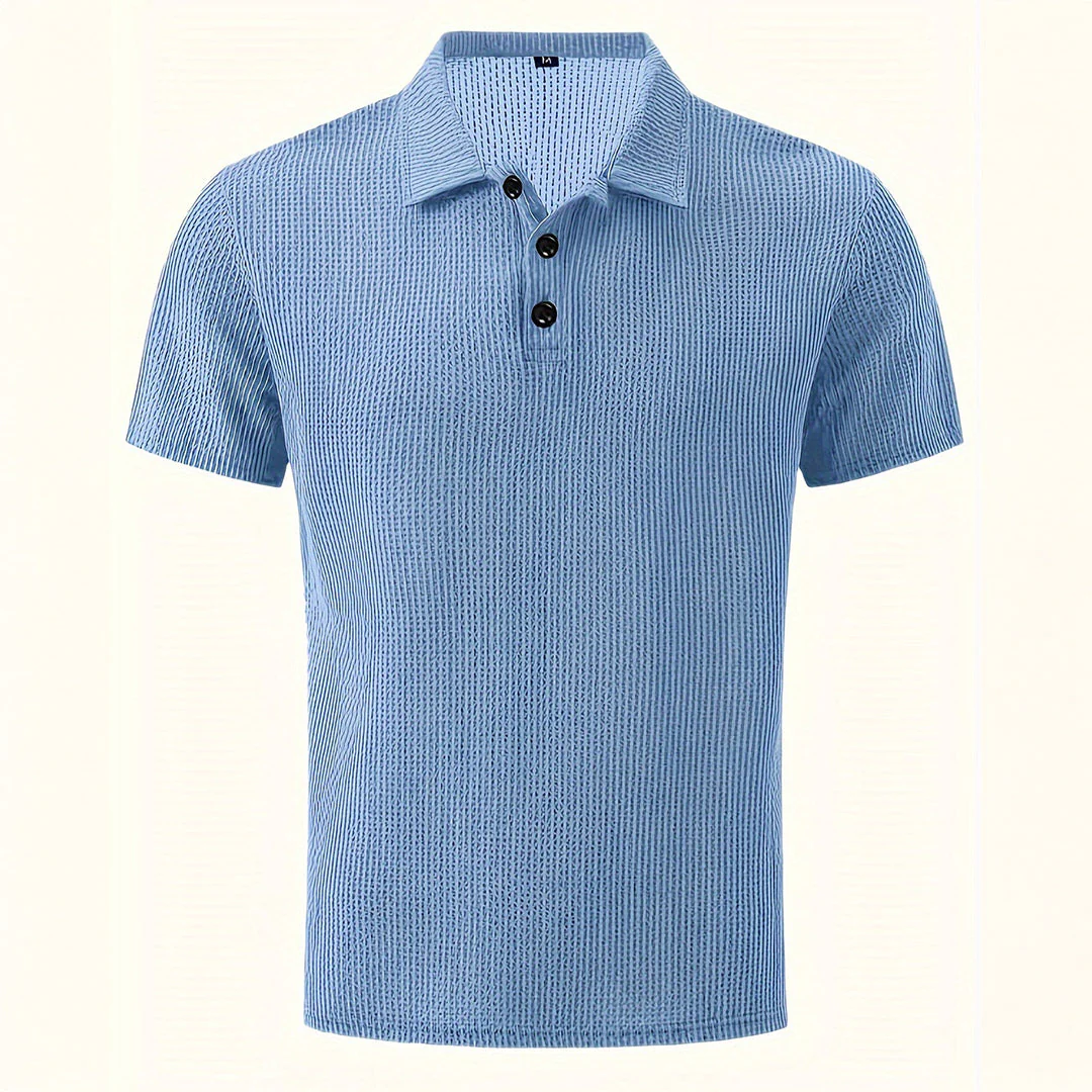 Polo Homme Décontracté Ultra-Doux Extensible – Top Tricot à Manches Courtes Confort - Image 11
