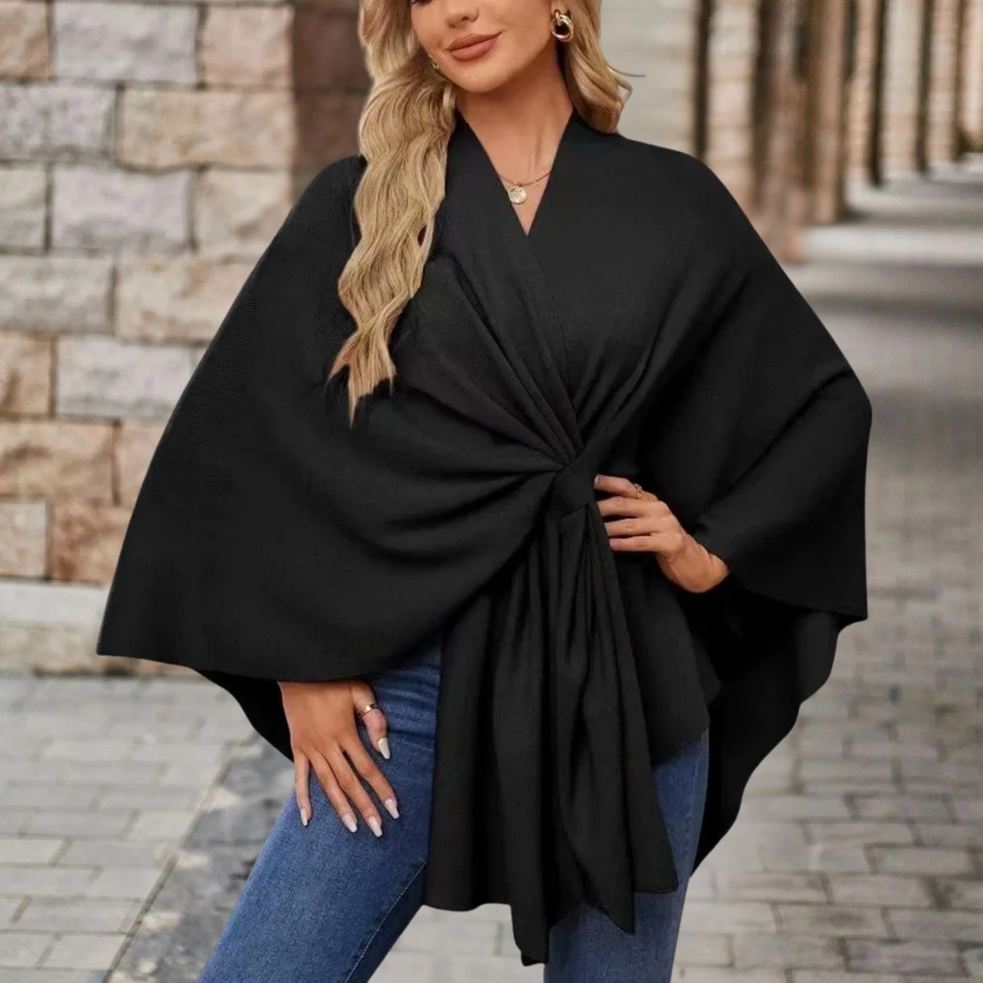 Poncho Chic Élégant pour Femme - Image 12