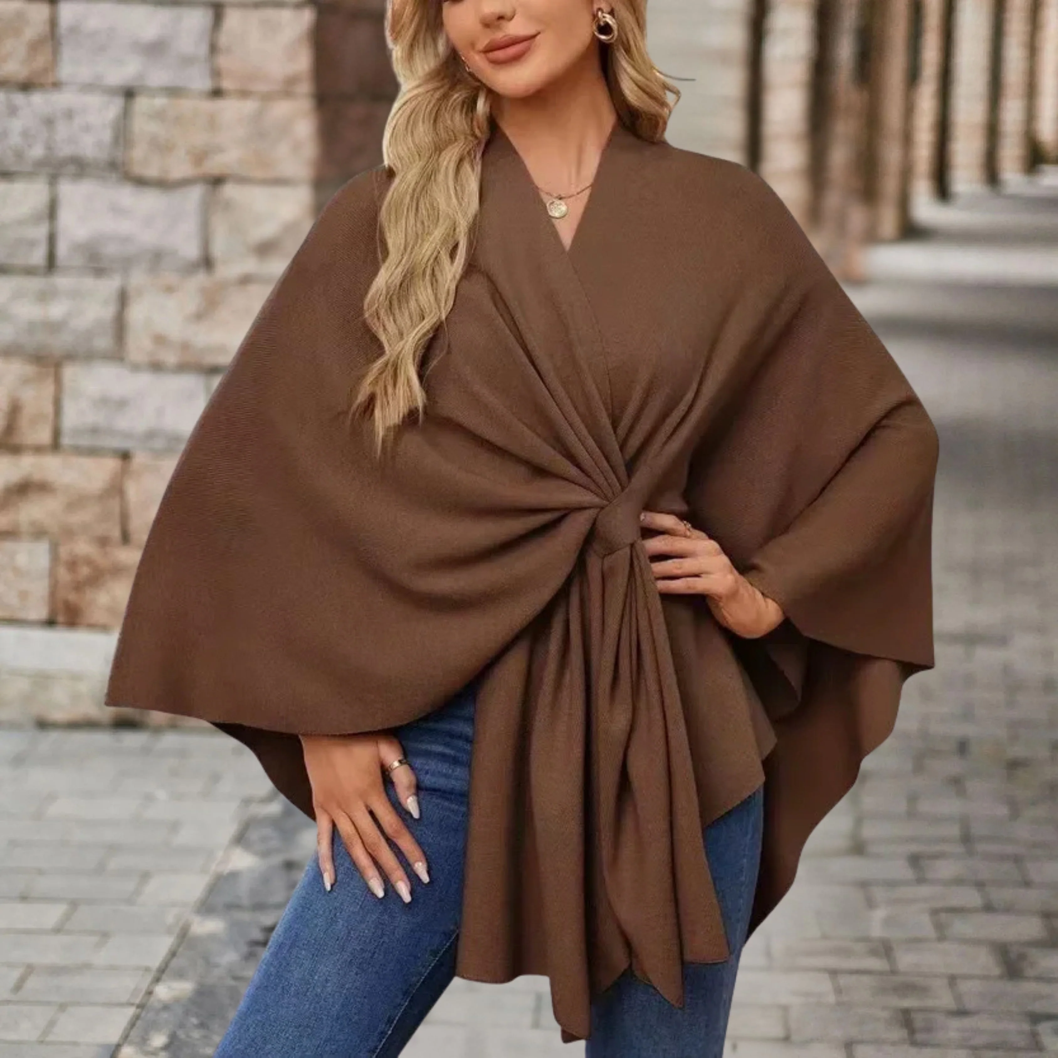 Poncho Chic Élégant pour Femme - Image 3