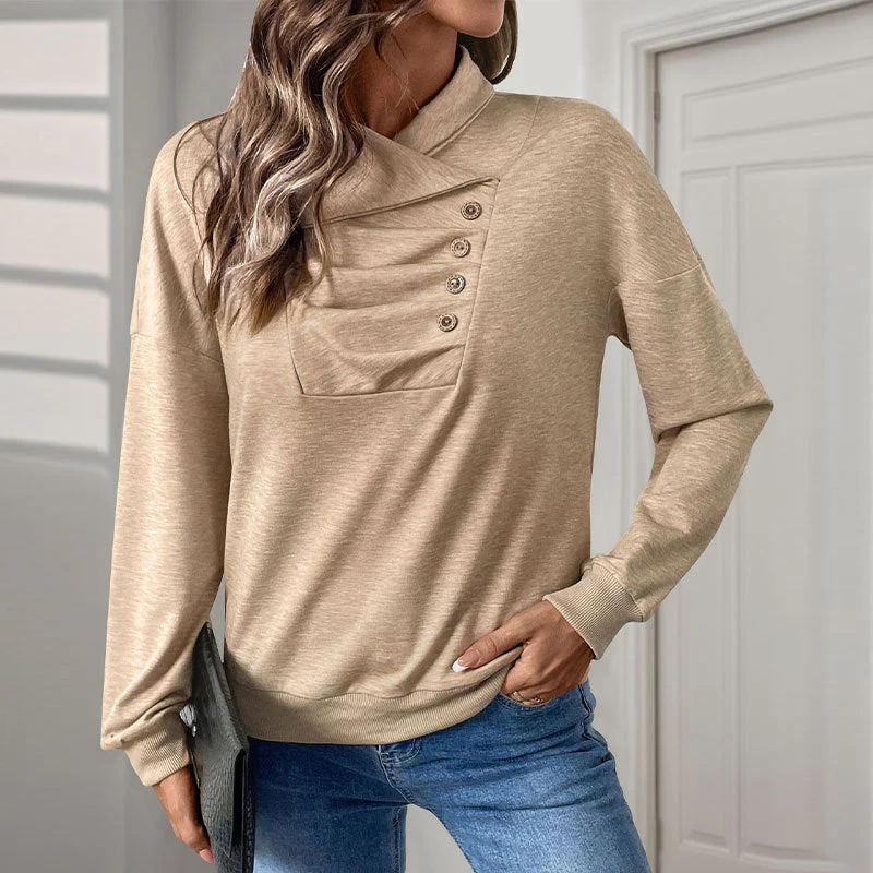 Pull à Boutons avec Plis | Parfait pour l’Automne