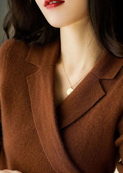 Pull à col Claudine pour femme – Tricots ajustée asymétrique - Image 6