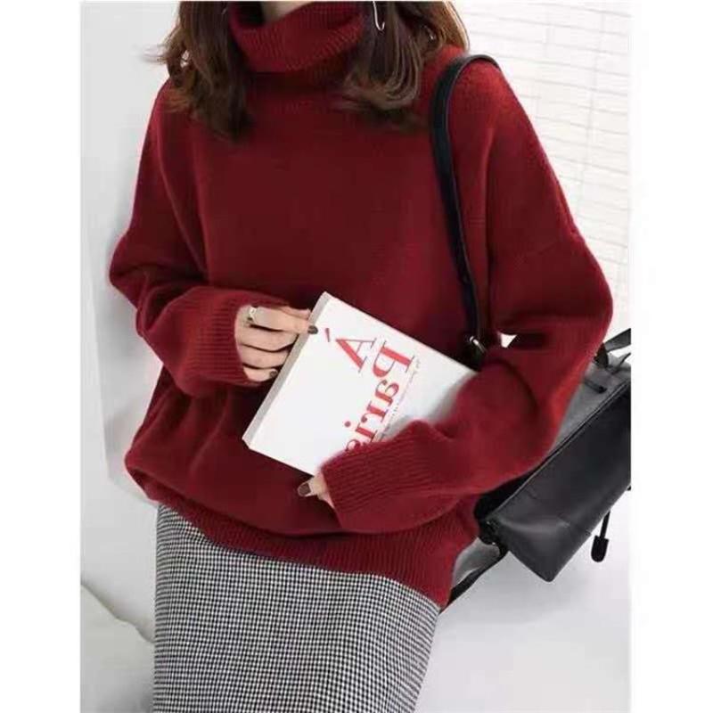 Pull à Col Roulé Ample et Douillet pour Femme – Vêtement d’Extérieur Automne Hiver - Image 7