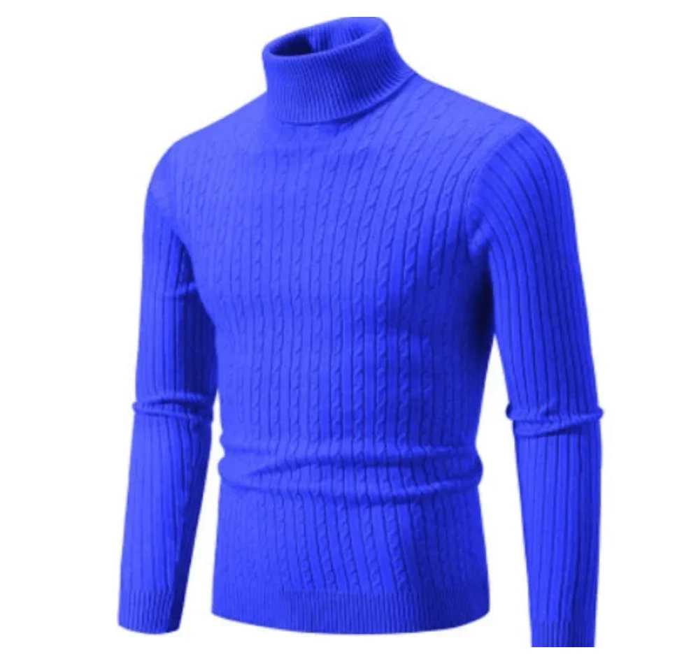 Pull Col Roulé Côtelé Élégant pour Homme – Tricot Confortable et Douillet - Image 10