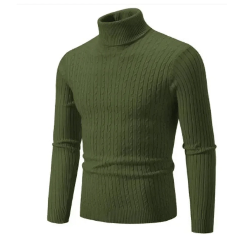 Pull Col Roulé Côtelé Élégant pour Homme – Tricot Confortable et Douillet - Image 11