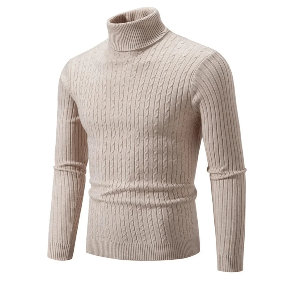 Pull Col Roulé Côtelé Élégant pour Homme – Tricot Confortable et Douillet - Image 12