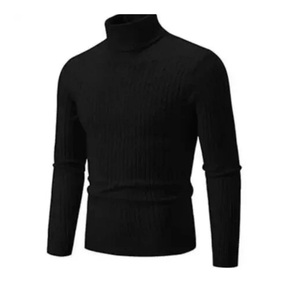 Pull Col Roulé Côtelé Élégant pour Homme – Tricot Confortable et Douillet - Image 13