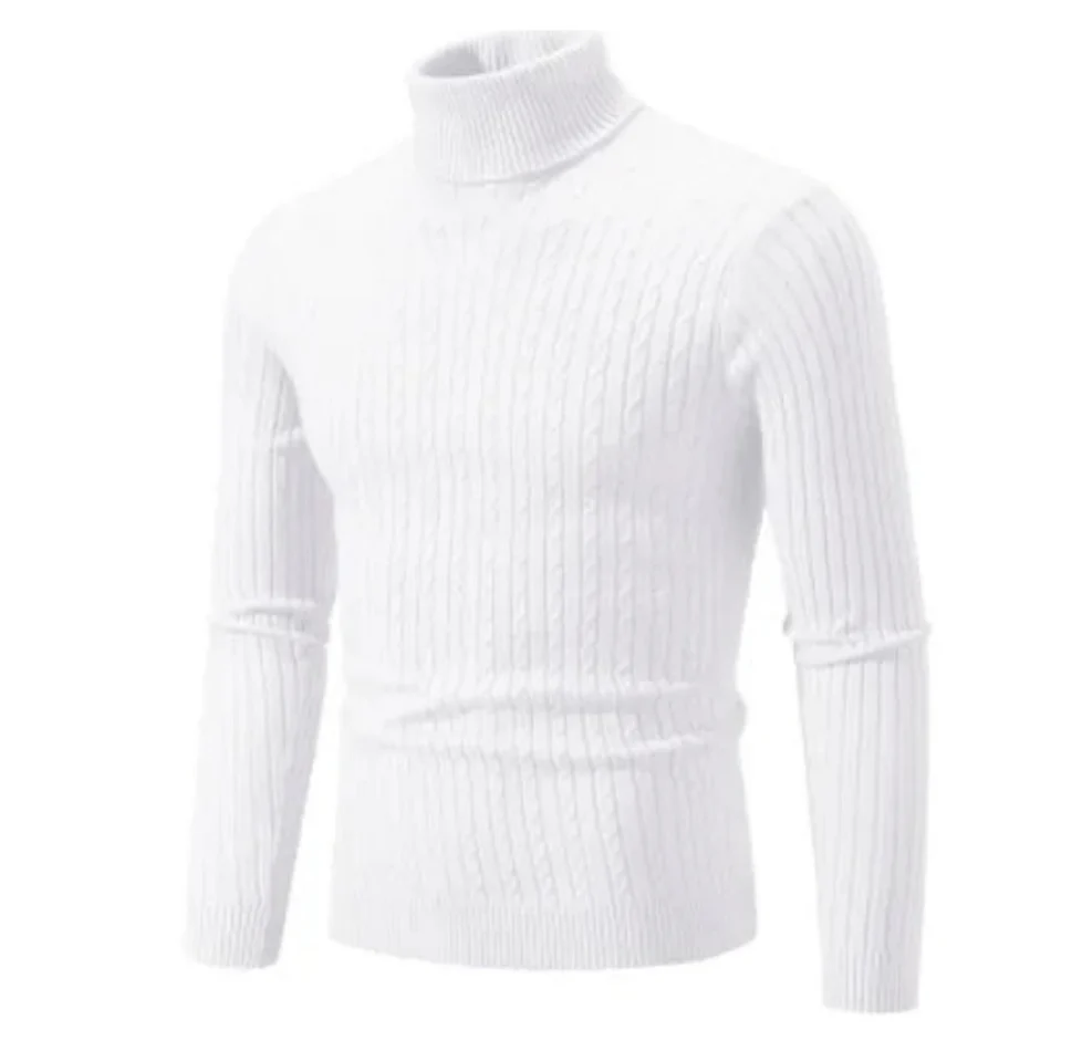 Pull Col Roulé Côtelé Élégant pour Homme – Tricot Confortable et Douillet - Image 3