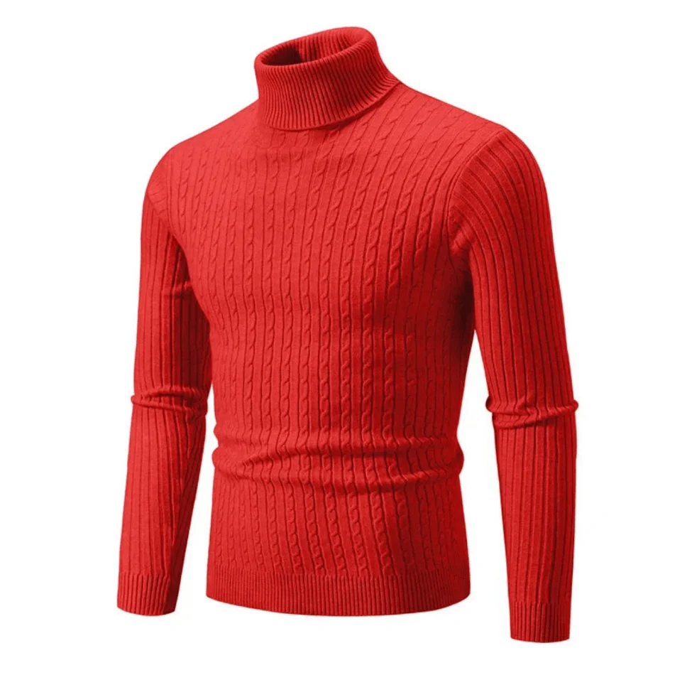 Pull Col Roulé Côtelé Élégant pour Homme – Tricot Confortable et Douillet - Image 6
