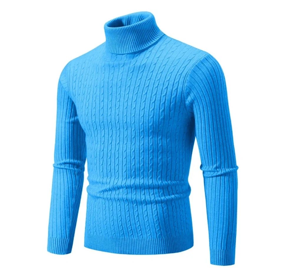 Pull Col Roulé Côtelé Élégant pour Homme – Tricot Confortable et Douillet - Image 7