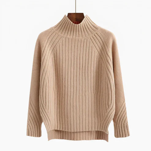 Pull Col Roulé Femme en Laine – Maille Douce et Chaude Confortable