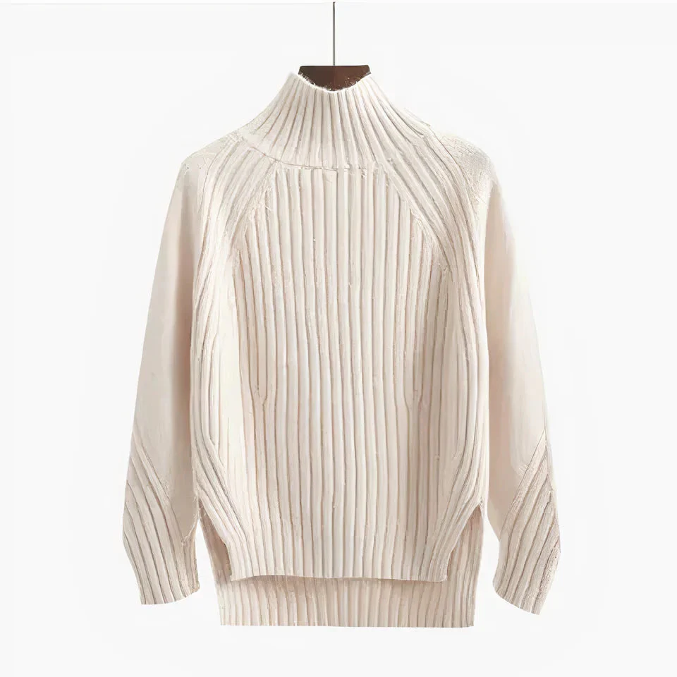 Pull Col Roulé Femme en Laine – Maille Douce et Chaude Confortable - Image 4