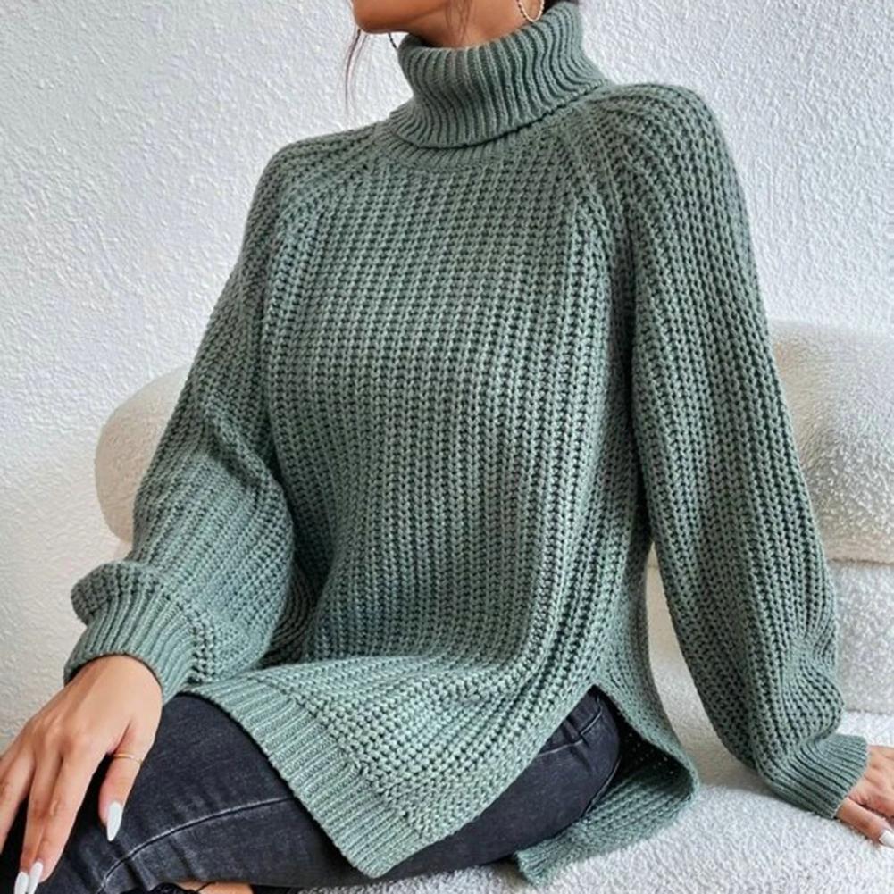 Pull col roulé tricoté tendance pour femmes - Image 5