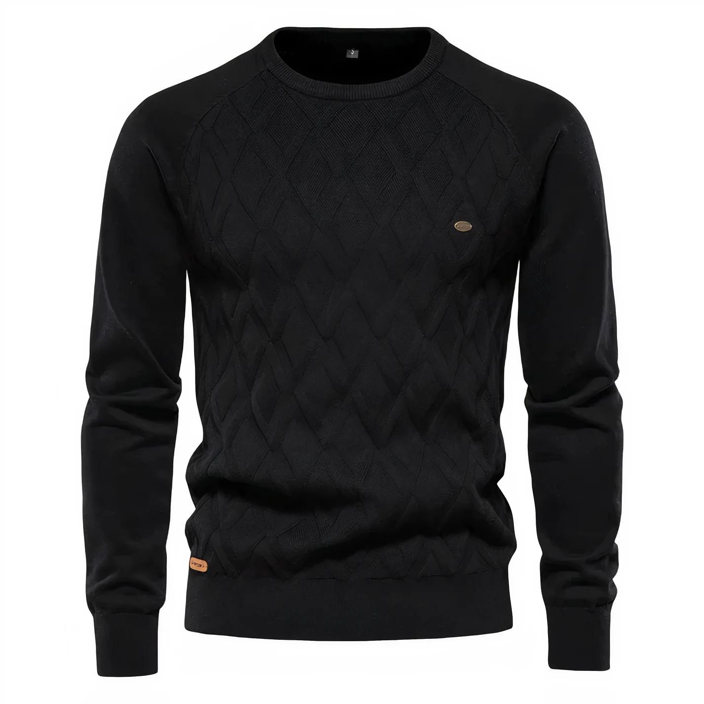 Pull en tricot à losanges élégant pour homme – Coupe confortable - Image 3