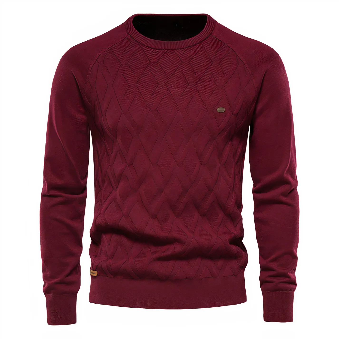 Pull en tricot à losanges élégant pour homme – Coupe confortable - Image 5