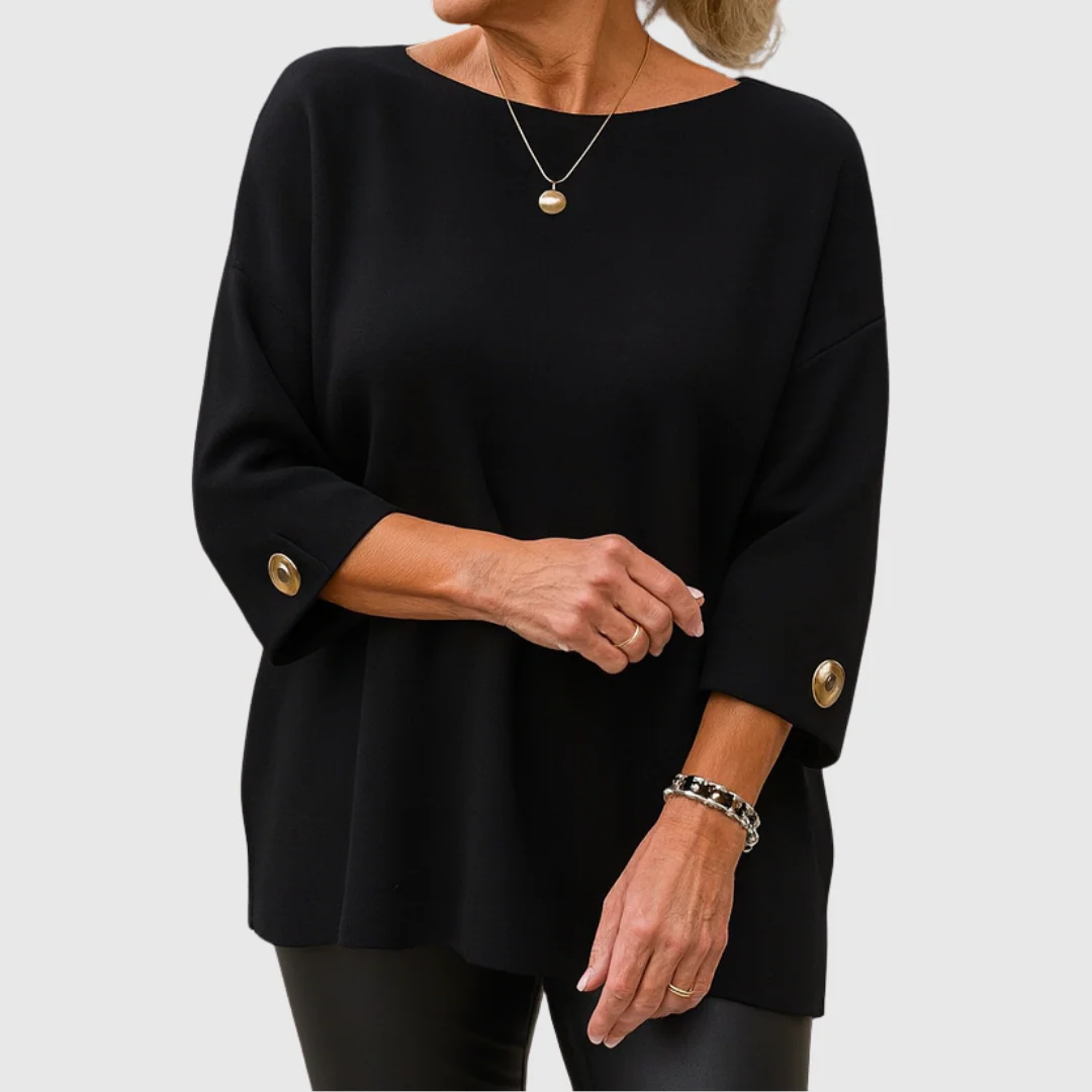 Pull Femme à Manches Mi-Longues et Col Rond – Pull Tricot Doux et Élégant - Image 3