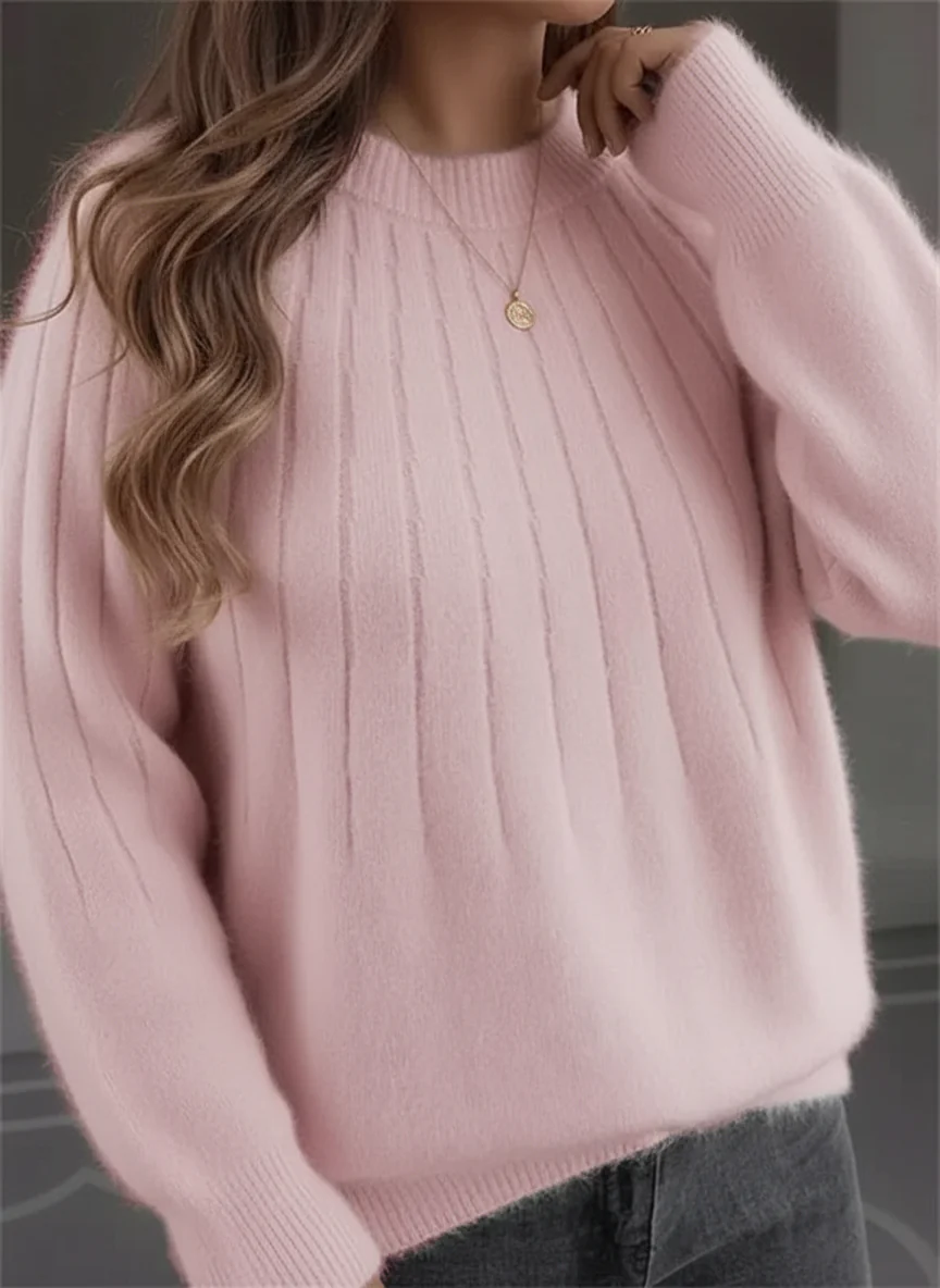 Pull Femme en Maille Côtelée Douce - Image 2