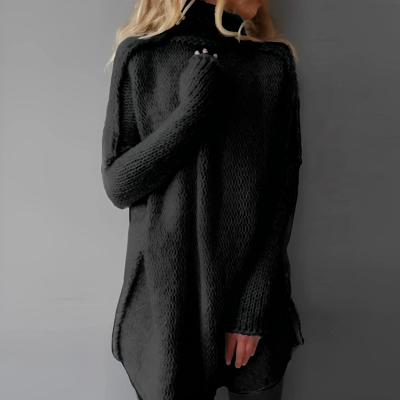 Pull long en maille pour femme - Image 2